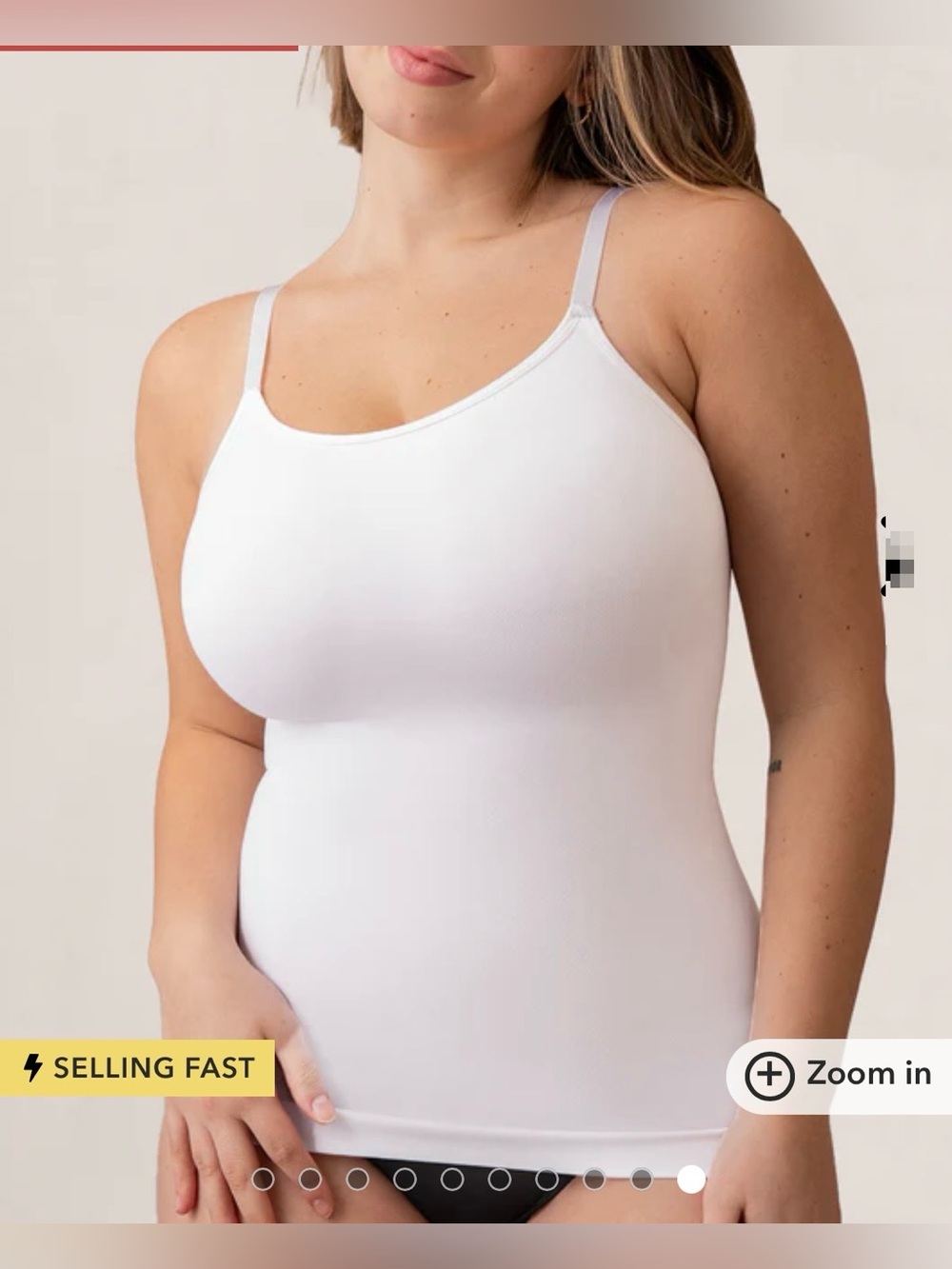 NWT Shapermint All Day Every Day Scoop Neck Cami Large White